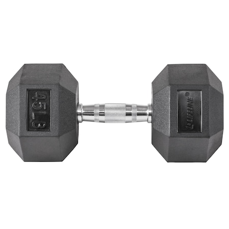 Lifeline Fitness Hex Rubber Dumbbell, 45lbs LLHRD45